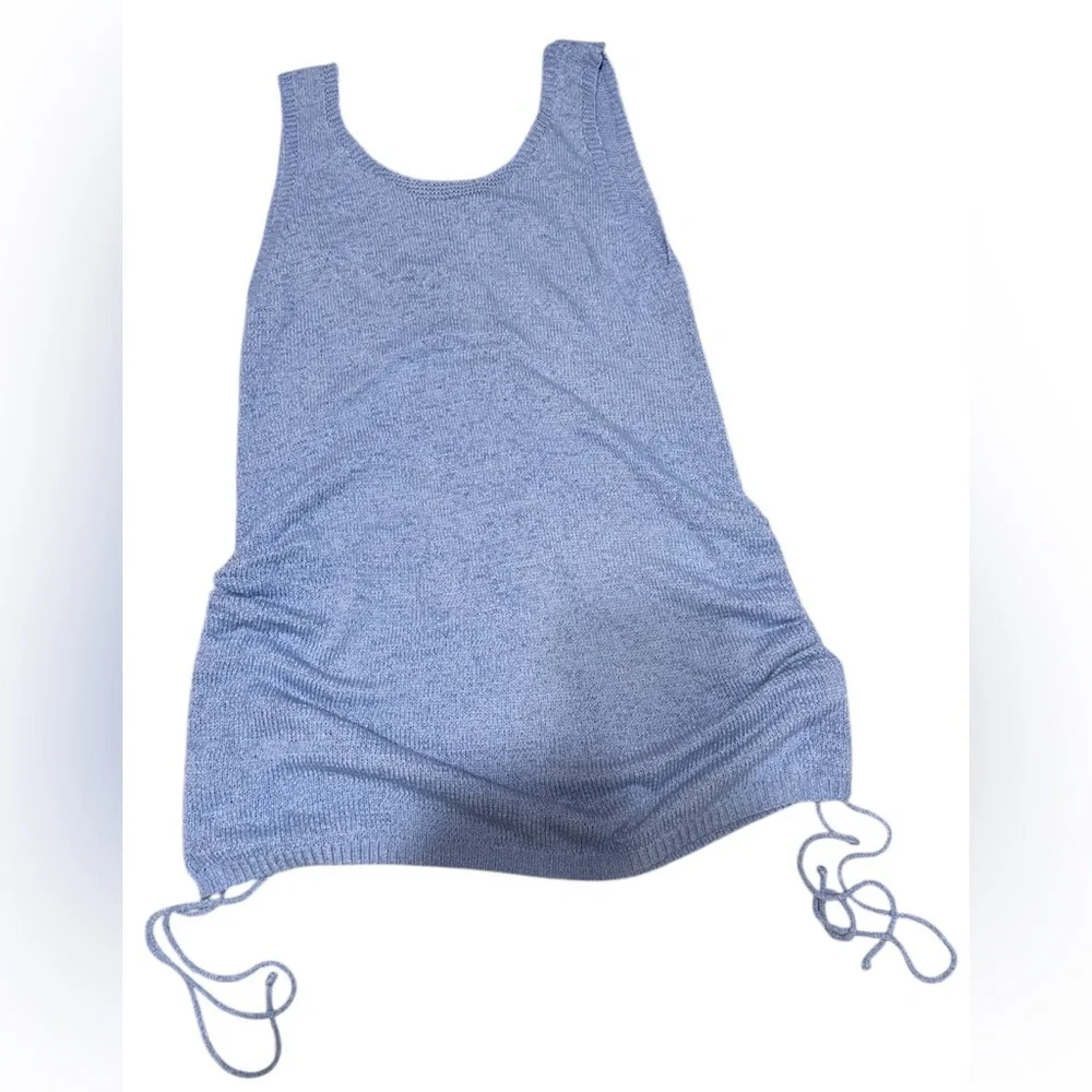Blue Knit Swim Coverup - Picture 2 of 7